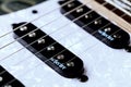 WrocÃâaw, Poland - June 10,2019: Close up of Schecter Banshee 6- Extreme electric guitar.